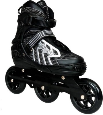 

L'AVENIR Sports Adjustable Shoes (LARGE) In-line Skates - Size 6-8 UK(Grey, Black)