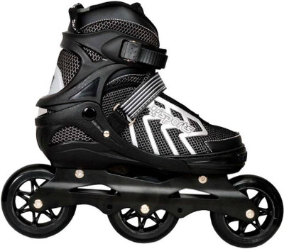

HOMMER Sports (Large) Adjustable Shoes In-line Skates - Size 6-8 UK(Black)