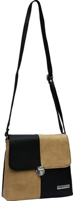 

Fantosy Women Casual Black, Beige PU Sling Bag, Beige;black