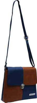 

Fantosy Women Casual Blue Leatherette Sling Bag