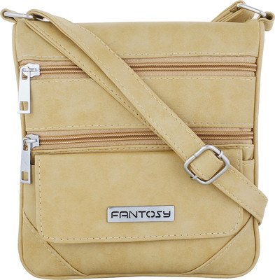

Fantosy Women Casual Beige PU Sling Bag