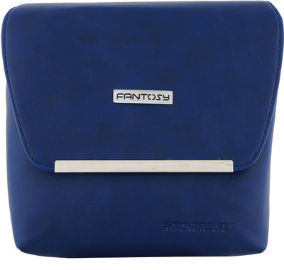 

Fantosy Women Casual Blue PU Sling Bag