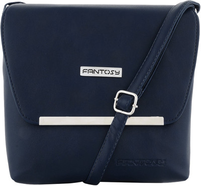 

Fantosy Women Casual Black PU Sling Bag