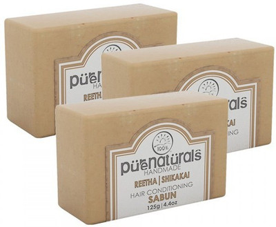 

Pure Naturals Hair Conditioning Soap Reetha | Shikakai - 125g-Set of 3(125 g, Pack of 3)
