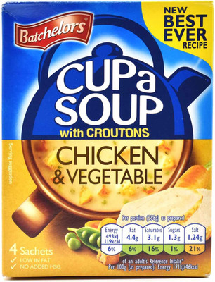 

Batchelors Cup a Soup Chicken & Vegetable (4 Sachets) - 110g(110 g)