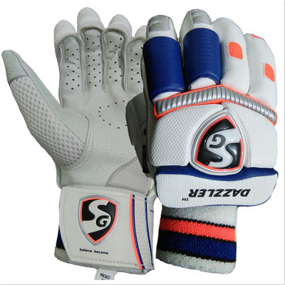 

SG Dazzler RH Batting Gloves (Men, White, Orange, Blue), Blue;orange;white