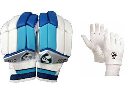 

SG Combo of Two- One Pair of 'VS 319 Spark' Cricket Batting gloves (Right Handed) + one 1 Pair Of 'Club' inner Gloves (Color On Availability)- Batting Gloves (Men, Multicolor)