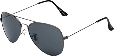 Lotus Aviator, Wayfarer, Oval Sunglasses(Black)