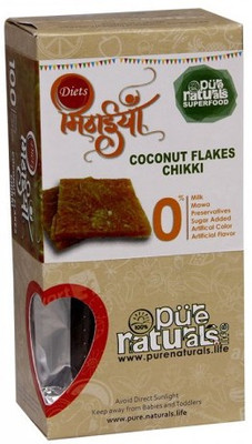 

Pure Naturals Diets Chikki Coconut Flakes Chikki - 100g(100 g, Box)