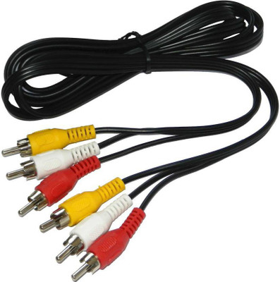 

Etake TV-out Cable High Quality 3 RCA to 3 RCA Male AV Composite Audio Video Cable for DVD TV ( 1.5 Meter ) (Red, Yellow, White, For TV)(Black, For TV)