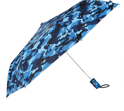 

Elephant 3 Fold Blue Automatic Button Press ARMY Silver Coated umbrella. Umbrella(Blue)