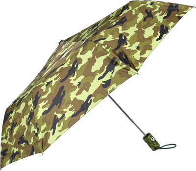 

Elephant 3 Fold Green Automatic Button Press ARMY Silver Coated umbrella. Umbrella(Green)
