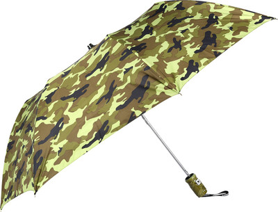 

Elephant 2 Fold Automatic Button Press ARMY Print Silver Coated umbrella. Umbrella(Green)