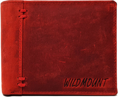 

Wildmount Men Red Genuine Leather Wallet(7 Card Slots)