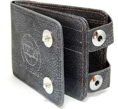 

Bovi'S Men Grey, Silver Artificial Leather, Fabric Wallet(9 Card Slots)