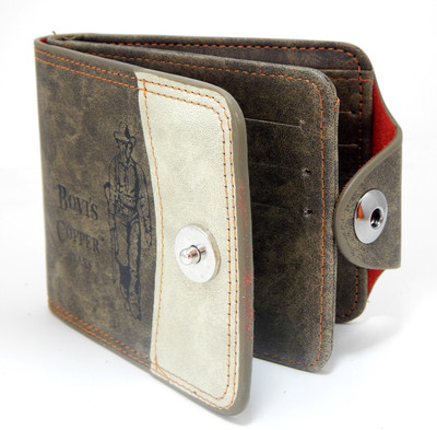 

Bovi'S Men Green, Beige Artificial Leather, Fabric Wallet(9 Card Slots), Beige;green