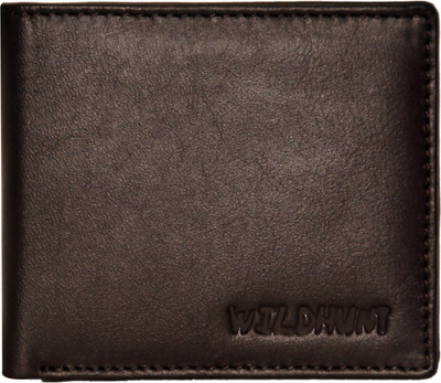 

wildhunt Men Brown Genuine Leather Wallet(8 Card Slots), Dark brown
