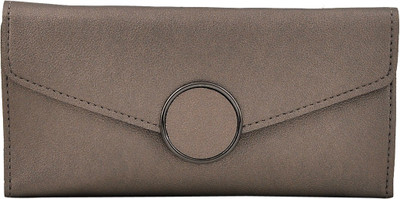 

Mark & Keith Women Grey Artificial Leather Wallet(10 Card Slots), Gold