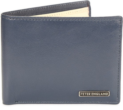 

Peter England Men Blue Genuine Leather Wallet(4 Card Slots), Navy