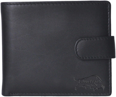 

JusTrack Men Black Genuine Leather Wallet(7 Card Slots)