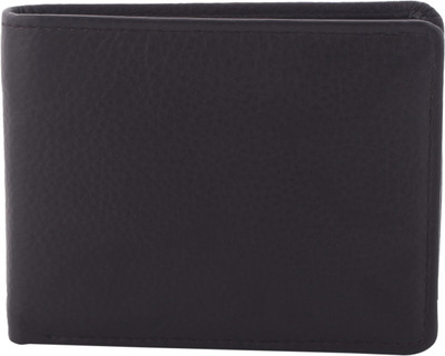 

Husamsons Men Black Genuine Leather Wallet(7 Card Slots)