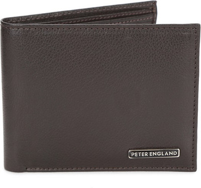 

Peter England Men Brown Genuine Leather Wallet(4 Card Slots)