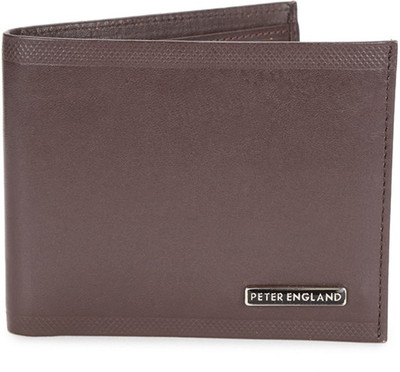 

Peter England Men Brown Genuine Leather Wallet(4 Card Slots)
