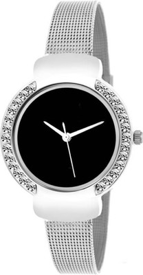 

Ismart Black Dial Sheffer chain silver Gift for girls and women watch Watch - For Women