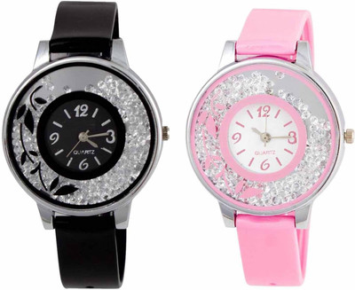 

OpenDeal New Stylish Moveble Diamond Combo Watch For Girls & Women OD-189-3 Watch - For Girls