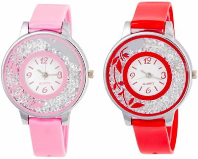

OpenDeal New Stylish Moveble Diamond Combo Watch For Girls & Women OD-189-13 Watch - For Girls