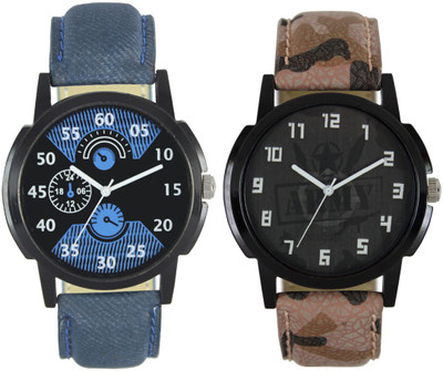 

Shivam Retail SR-02 002-003 Stylish And Attractive Pure Leather Army Look Watch - For Men