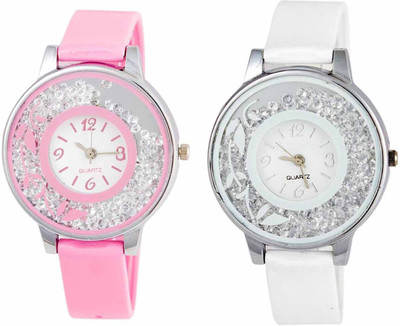 

OpenDeal New Stylish Moveble Diamond Combo Watch For Girls & Women OD-189-14 Watch - For Girls