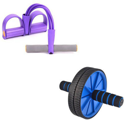 

Instafit 4 Rubber Tummy Trimmer With Ab Wheel Roller Home Gym Kit
