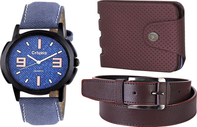 

Crazeis Analog Watch Combo(Blue)