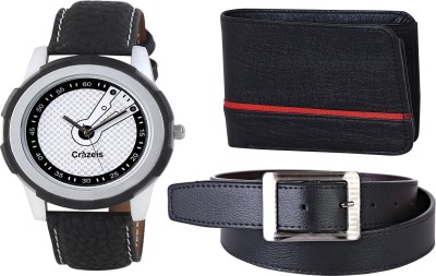 

Crazeis Analog Watch Combo(Black)