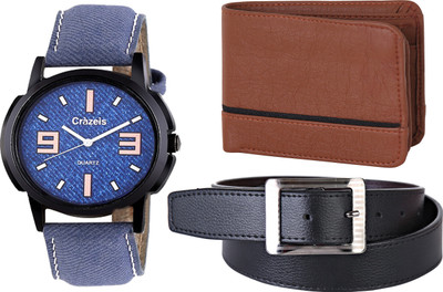 

Crazeis Analog Watch Combo(Blue)