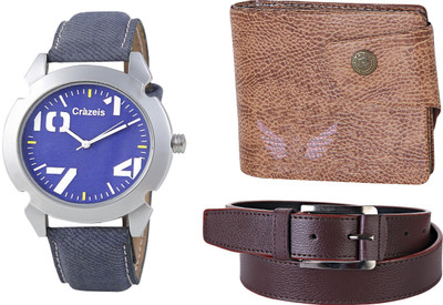 

Crazeis Analog Watch Combo(Blue)