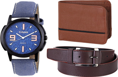 

Crazeis Analog Watch Combo(Blue)