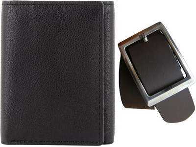 

Peacock Mundkar Wallet, Belt Combo(Black)
