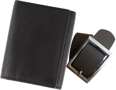 

Peacock Mundkar Wallet, Belt Combo(Black)