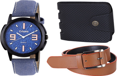 

Crazeis Analog Watch Combo(Blue)