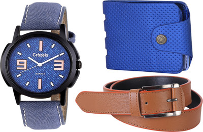 

Crazeis Analog Watch Combo(Blue)
