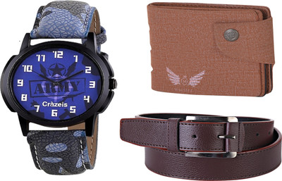 

Crazeis Analog Watch Combo(Blue)