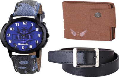 

Crazeis Analog Watch Combo(Blue)