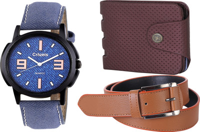 

Crazeis Analog Watch Combo(Blue)