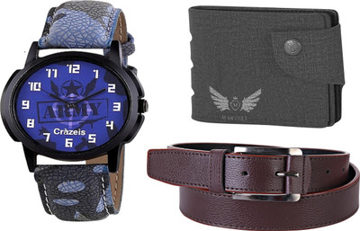

Crazeis Analog Watch Combo(Blue)