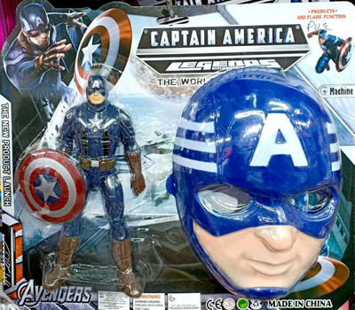 

ClueSteps Captain America With Mask & Shield(Multicolor)