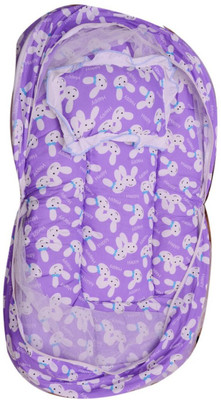 

Guru Kripa Baby Products ™ Presents - Baby Mattress With Mosquito Net Foldable Cot Net With Atech Mosquito Net & Include Pillow Soft Cotton Fabric Baby Mosquito Net Bed Age 0-9 Months (Purple) Baby Bed Padded Bed(Fabric, Purple)