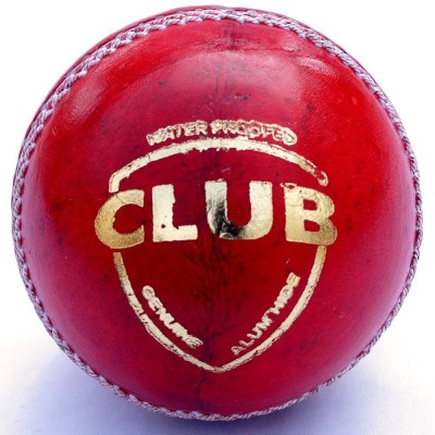 

QUINERGYS ™ Waterproof Alum Tanned Cricket Ball | Pure Leather | Red | Club Cricket Leather Ball(Pack of 1, Red), Love red