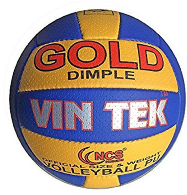 

Vintek Gold Dimple Volley Ball Volleyball - Size: (Pack of 1, Blue, Yellow